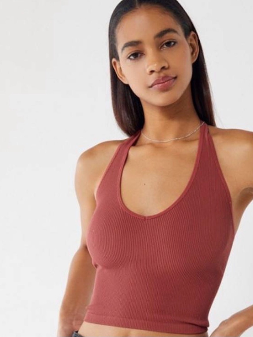 Urban Outfitters Jackie Ribbed Halter Tank